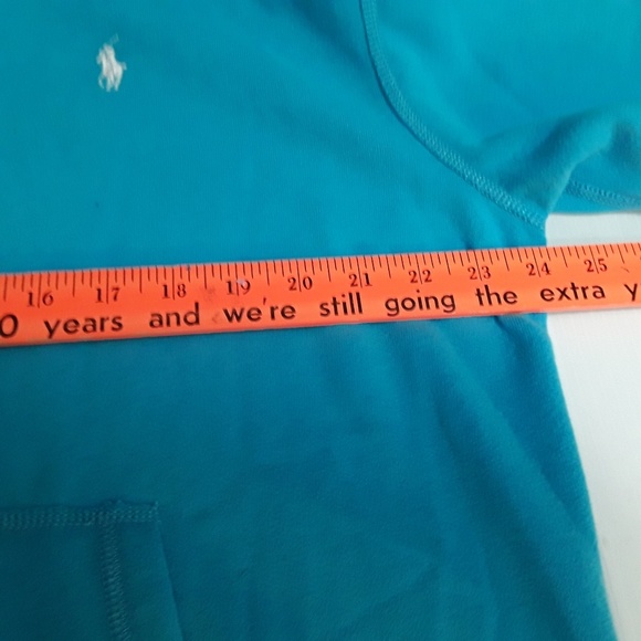 RALPH Lauren Sweatshirt Hoodie Aqual Teal Blue XL - Picture 2 of 5